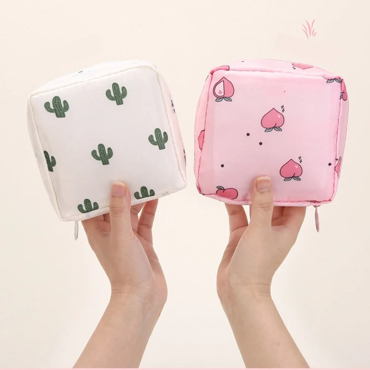 Title 2, Cute Girl Sanitary Pad Storage Bag keeps your p...