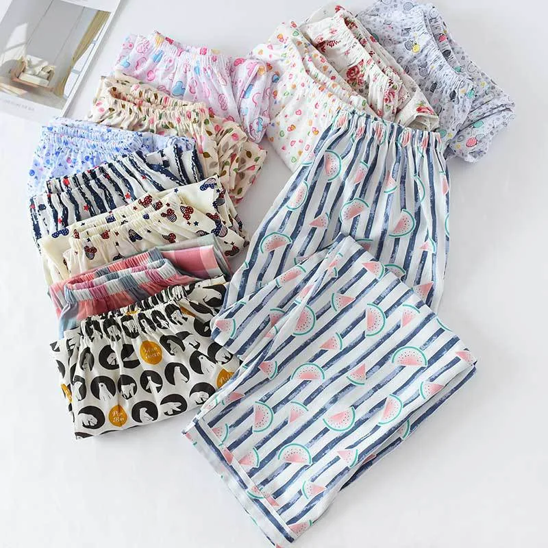 Dünne Damen Baumwoll Pyjamahose Webart Plus Size für Zuhause Bequem und stilvoll für entspannte Nächte — foto 5