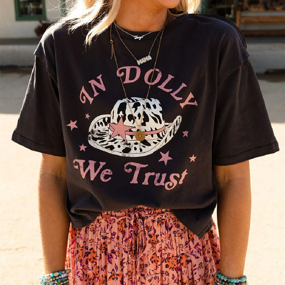 Fashion Letter Print Short-sleeve shirt. Perfect for a casual and trendy look, ideal for everyday wear, comfortable and — photo 14