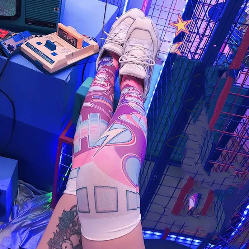 Title 2, Japanese Soft Girl Video Game Theme Knee Socks