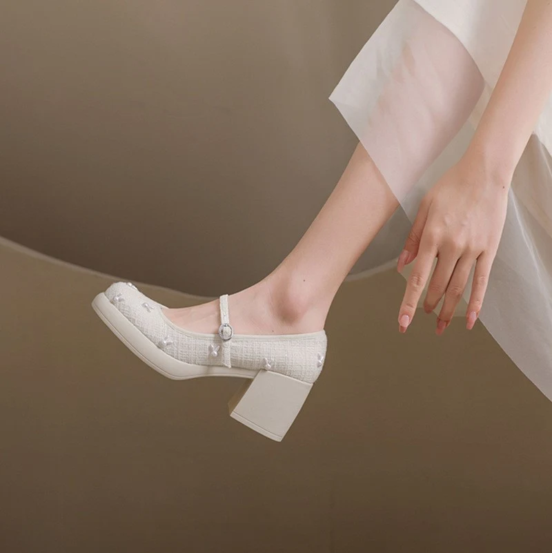 Title 2, Womens Fashion Retro Chunky Heel Shoes. Step o...