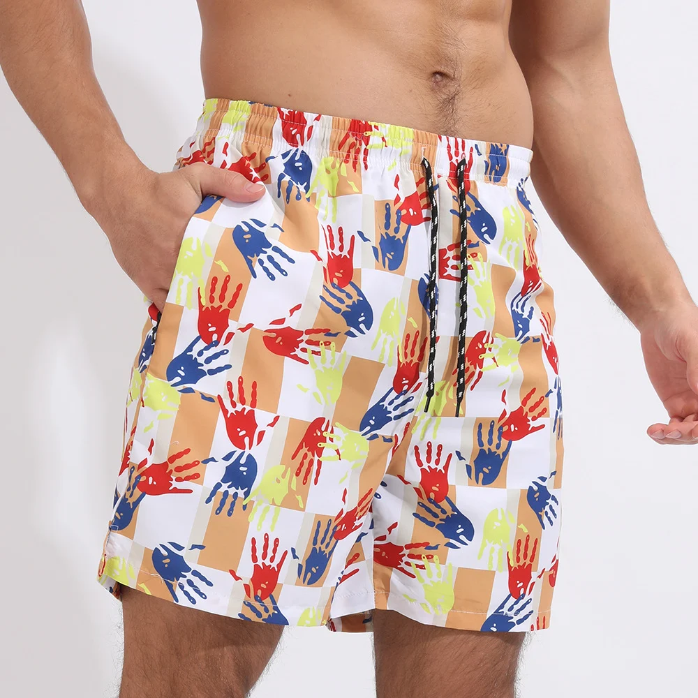 Gradient Printed Beach Shorts Double Layer Casual Sport Shorts for men, perfect for summer, beach, and casual activities — photo 24