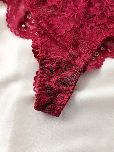 Title 3, Womens Lace Flowers Print Underwear Suit