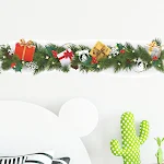 Noel Bel Hattı Çam Dalı Dekorasyon Çıkartması. Kolay uygulanır, Noel için şık ve şenlikli bir atmosfer yaratır. — Fotoğraf 3