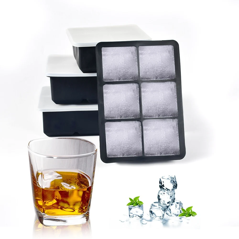 Creative Silicone Ice Grid Mold with Lid. Perfect for creating easy-to-remove ice cubes for refreshing drinks, cocktails — photo 3