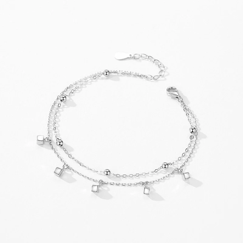 Title 2, Bracciale quadrato a doppio strato da donna. Un...