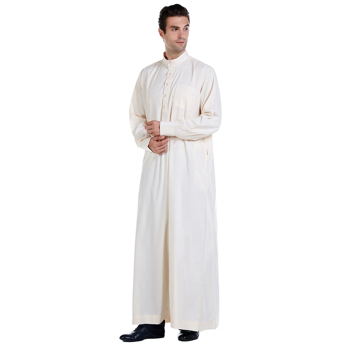 Arabische Moslim Heren Robe uit het Midden-Oosten Traditionele, Comfortabele Kleding voor Dagelijks Gebruik en Speciale Gelegenheden. — foto 5