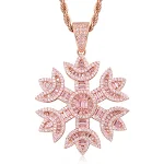 Colar Floco de Neve de Zircônio Pingente Criativo Ornamento Popular Joia Deslumbrante Ideal para Presentear Charme e Sofisticação — foto 7