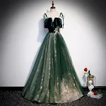 Dark Green Fantasy Mori Long Dress with Sling, Perfect for Banquets and Special Events, Elegant and Stylish, A Stunning — photo 4