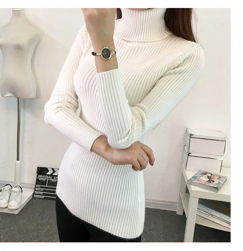 Title 1, Gepolsterter, warmer Rollkragenpullover für Damen