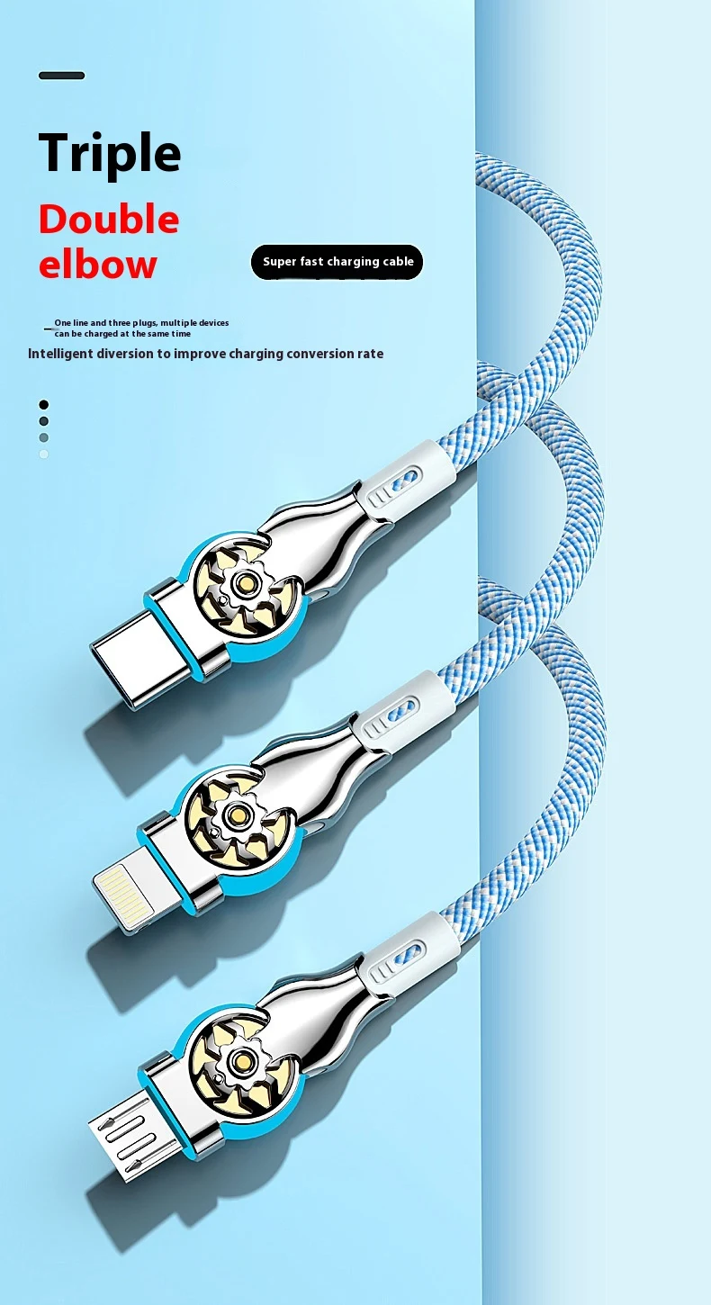 Title 7, Three-in-one Rotating Double Bend Fast Charge D...