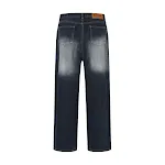 Hip Hop Rock Monkey Wash heren jeans met wijde pijpen, relaxed fit. Comfortabele spijkerbroek voor een casual en trendy streetwear look. — foto 10