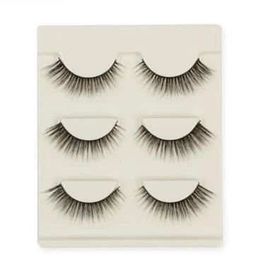 Apple Compatible False Eyelashes, 3 Pair Mink Hair Lashes Slim Curly Raised Fake Eyelasehe Extension Cilios Postico — photo 1