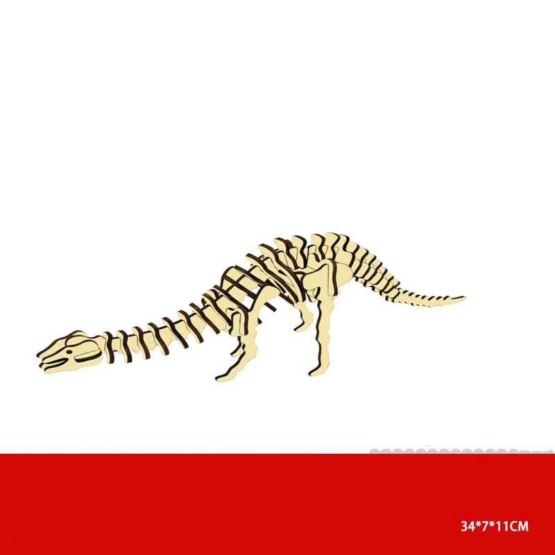 Novo Quebra-cabeça de Dinossauro de Madeira Feito à Mão Criativo Estimula a Imaginação e Habilidade Manual Perfeito para Crianças Artesanato Único — foto 8