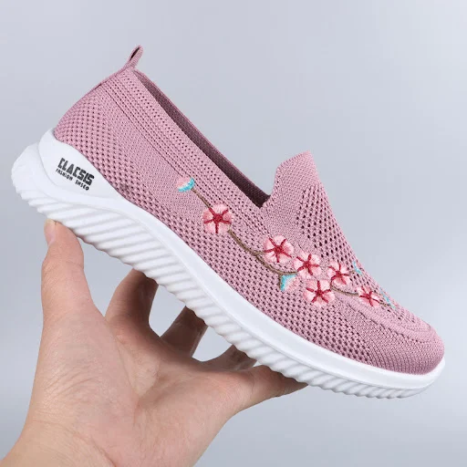Title 3, Womens Flower Embroidery Flats Summer Walking ...