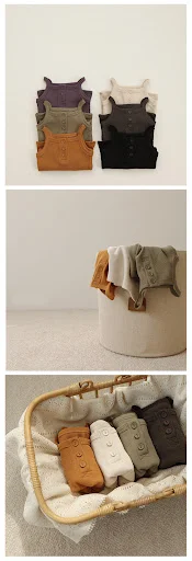 Title 7, Conjunto de verão para bebê sem mangas Camisola...