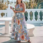 Vestido feminino halter com ombros de fora, moda para mulheres que buscam elegância e conforto, perfeito para diversas ocasiões. — foto 4