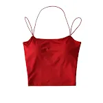 Women's Fashion Simple Pure Color Halter Slim-fit Crop-top — photo 17