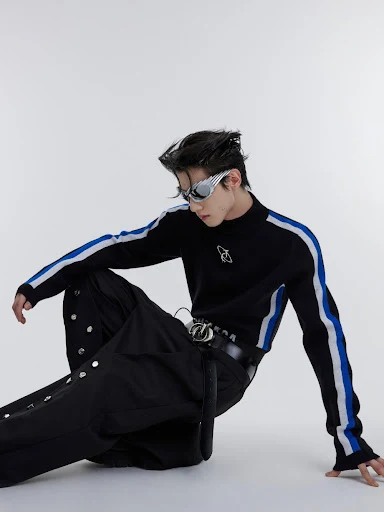 Title 4, Suéter Masculino Slim Fit Design Moderno Caimen...