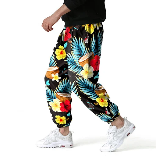 Title 4, Muške Ležerne Harem Joga Jogger Pantalone Havaj...