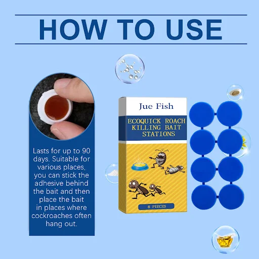 Title 11, Cockroach Bait Stickers for Household Kitchen D...