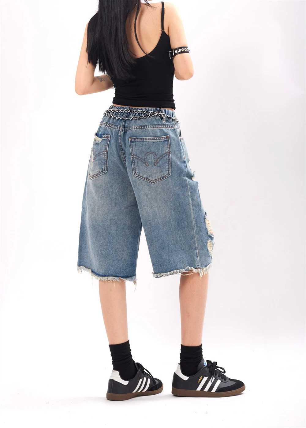 Title 11, Pantalones Cortos Rectos Sueltos para Hombre La...