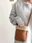 Faux Suede Lamb Wool Women's Shoulder Messenger Bag Stylish and Comfortable Crossbody Bag Perfect for Everyday Use and T — photo 3