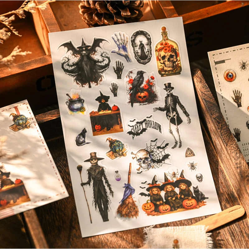 Halloween Retro Flat Pressure Stickers Transfer Paper Easily transfer designs to fabric. Create unique and spooky Hallow — photo 2