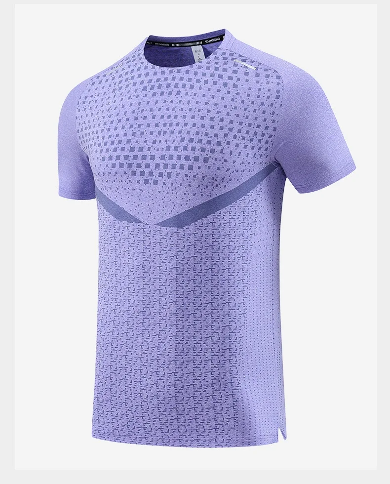 Nova Camiseta Esportiva Masculina Ice Silk Secagem Rápida Verão Manga Curta Fina Corrida Leve e Confortável para Treinos — foto 30