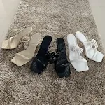 Große Größe Fashion Word Sandalen mit eckiger Zehenpartie, Riemchen und Aussparungen für sommerlichen Stil — foto 5