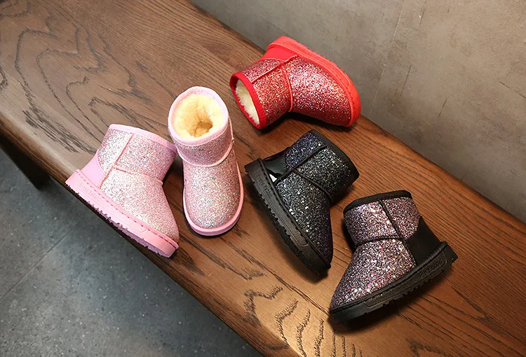 Title 1, Sequined Childrens Snow Boots Keep kids feet ...