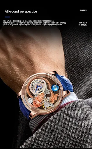 Title 7, Relógio masculino Tourbillon da moda para a boa...