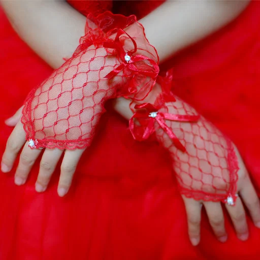 Title 4, Bridal Wedding Gloves Fingerless Lace Gloves Sh...