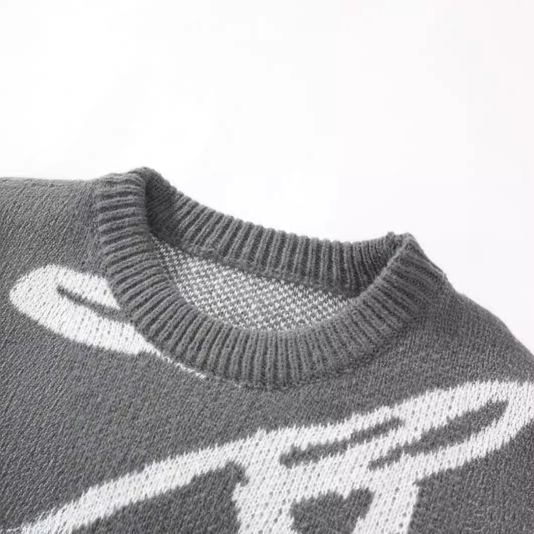 Men's Autumn and Winter Loose Round Neck Knitted Long-sleeved Jacket. Stay warm and comfortable with this stylish, versa — photo 11