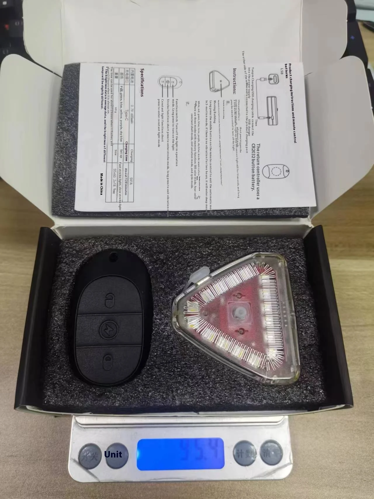 Title 2, Triangle Warning Remote Control Lights for Car....