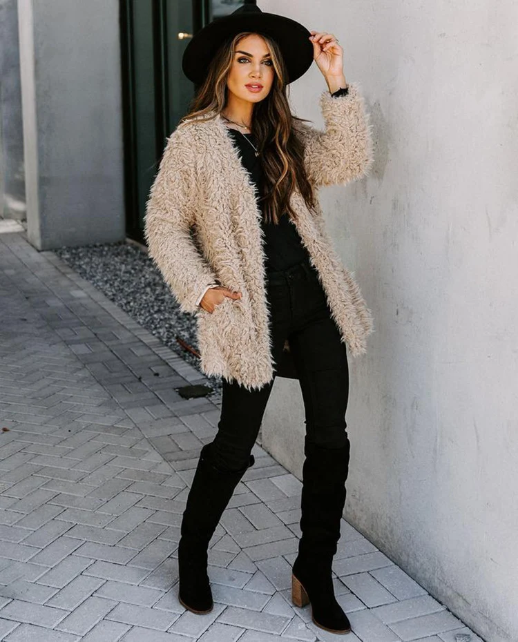 Title 3, Womens Woolen Yarn Autumn Winter Coat. Stay wa...