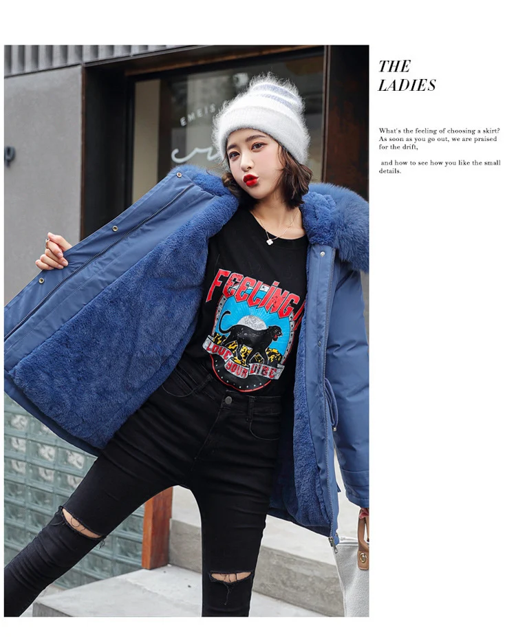Title 13, Womens Oversized Fur Collar Cotton Padded Coat...
