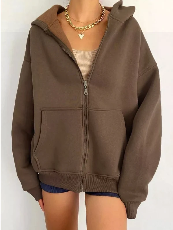 Casaco Cardigan Feminino com Capuz e Zíper — foto 8