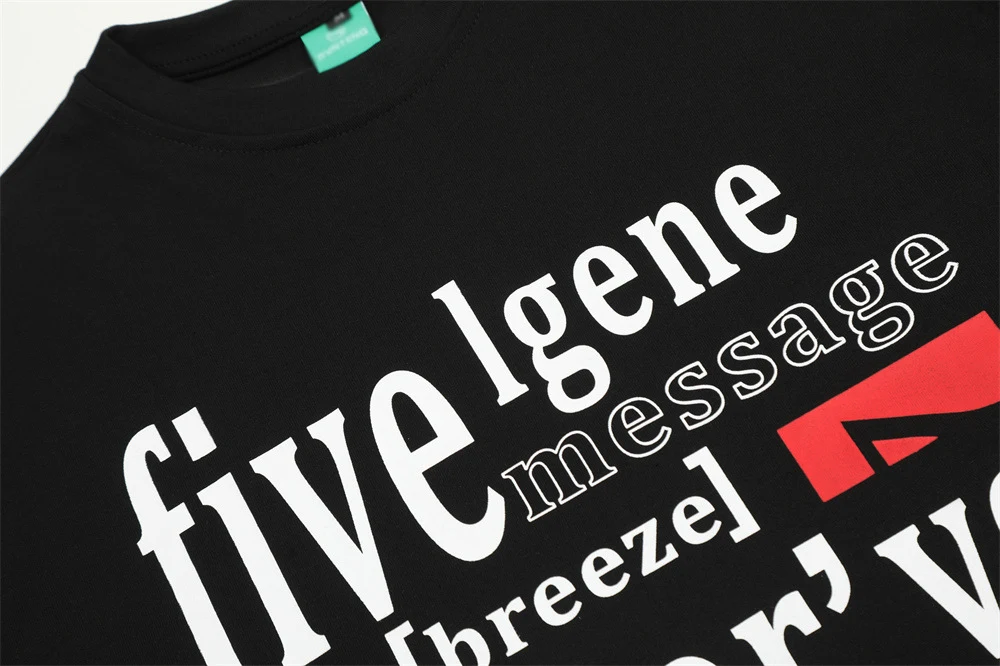 Title 4, Mens Street Fashion English Letter Short Sleev...