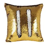 Fronha de almofada bicolor com lantejoulas, perfeita para adicionar brilho e elegância ao seu quarto. Conforto e decoração. — foto 1