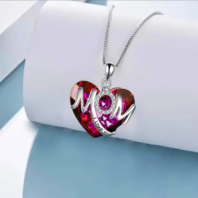 Colar com Pingente de Amor Design Mamãe Plot Enfeites, um presente ideal para mães. Expresse seu amor e apreço com este colar elegante e significativo. — foto 12