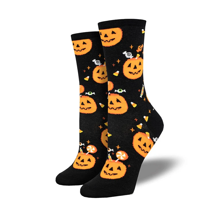 Title 3, Halloween Creative Funny Pumpkin Jacquard Trend...