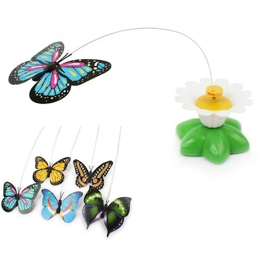 The Flower Pet Cat Toys Cat Pet Toy New Pet Toy Electric Butterfly Flying Around — photo 3