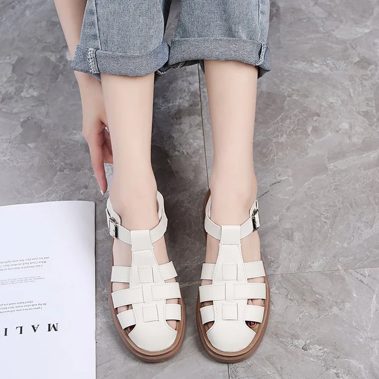 Ladies Fashion Personality Hollow Out One-Line Buckle Sandals. Stylish and comfortable summer footwear, perfect for expr — photo 3