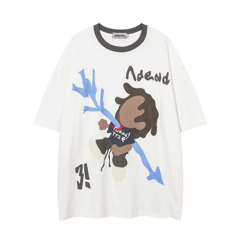 Title 3, Camiseta de algodão de manga curta para homens ...