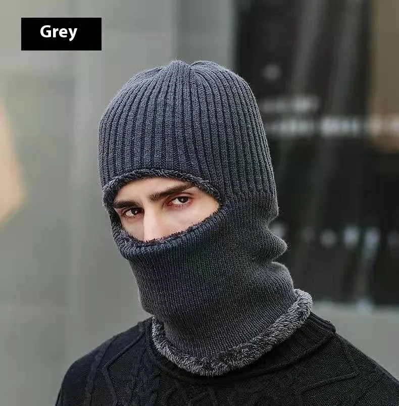 Title 2, Winter Warm Unisex Knitted Hat with Neck Protec...