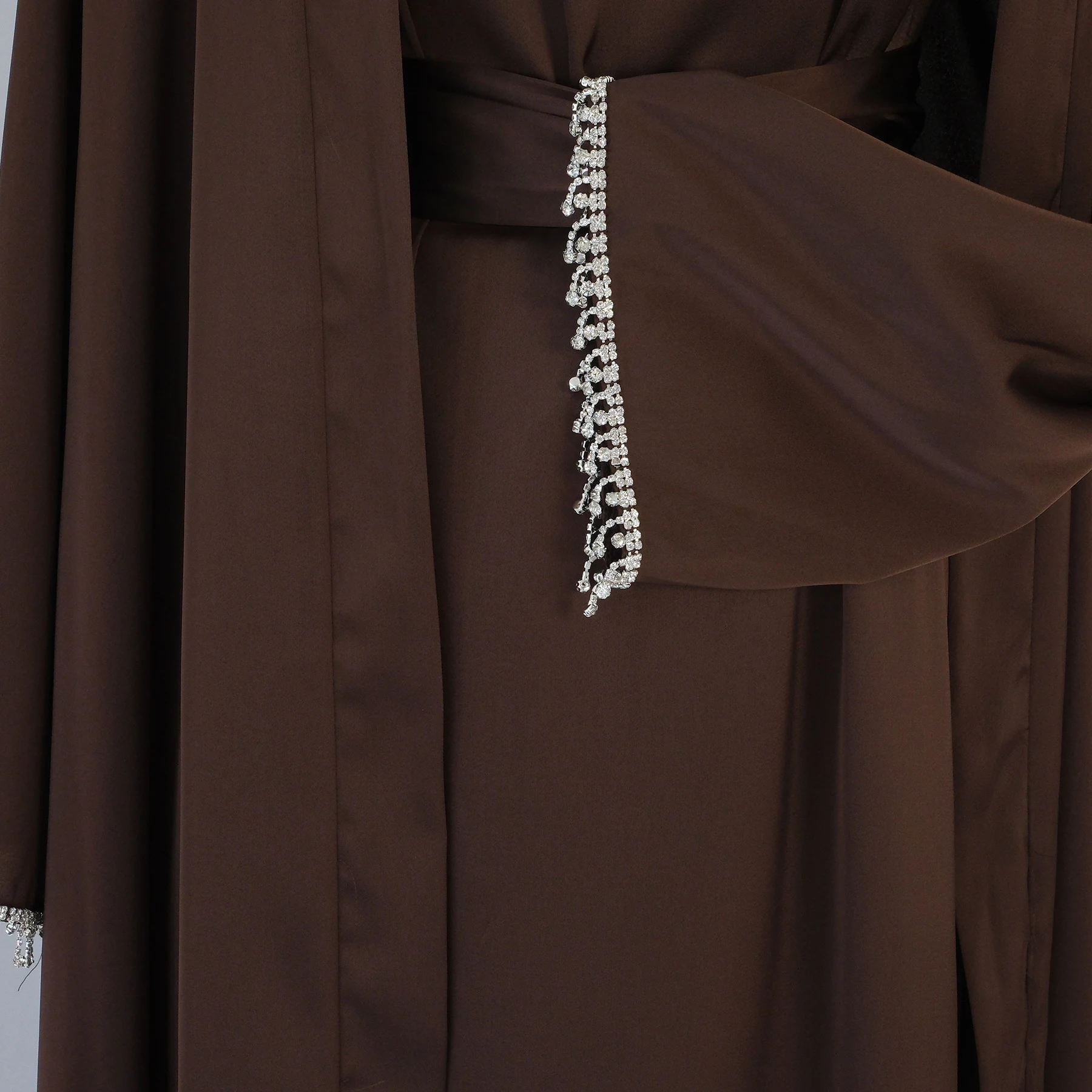 Title 15, Solid Color Beading Cardigan Robe for women, of...