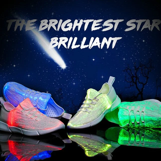 New LED Fiber Optic Bar Shoes for Girls Boys Men Women. Light up your style with these vibrant shoes. Comfortable and ey — photo 7