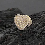 Anel de coração em forma de amor com régua T vertical, design elegante e moderno. Ideal para mulheres, presente perfeito e uso diário. — foto 6
