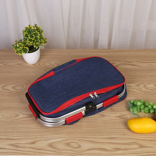 Title 3, Foldable Insulator Basket Portable Picnic Bag, ...
